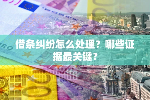 北京借条纠纷怎么处理？哪些证据最关键？