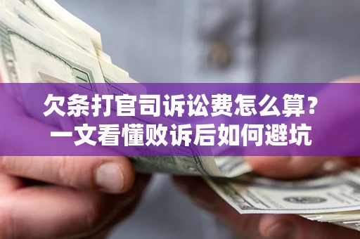 北京欠条打官司诉讼费怎么算？一文看懂败诉后如何避坑